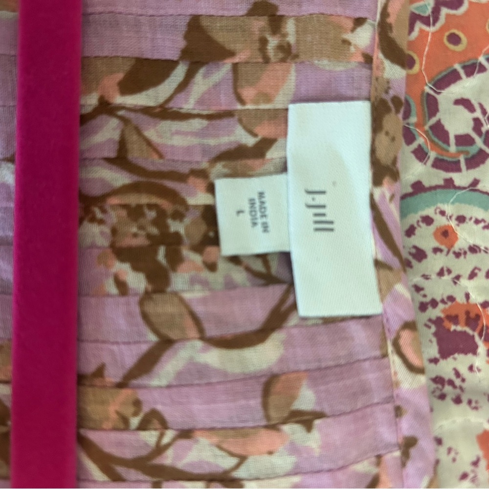 J. Jill White 3/4 Sleeve Boxy Blouse with Mandarin Collar - Picture 3 of 3